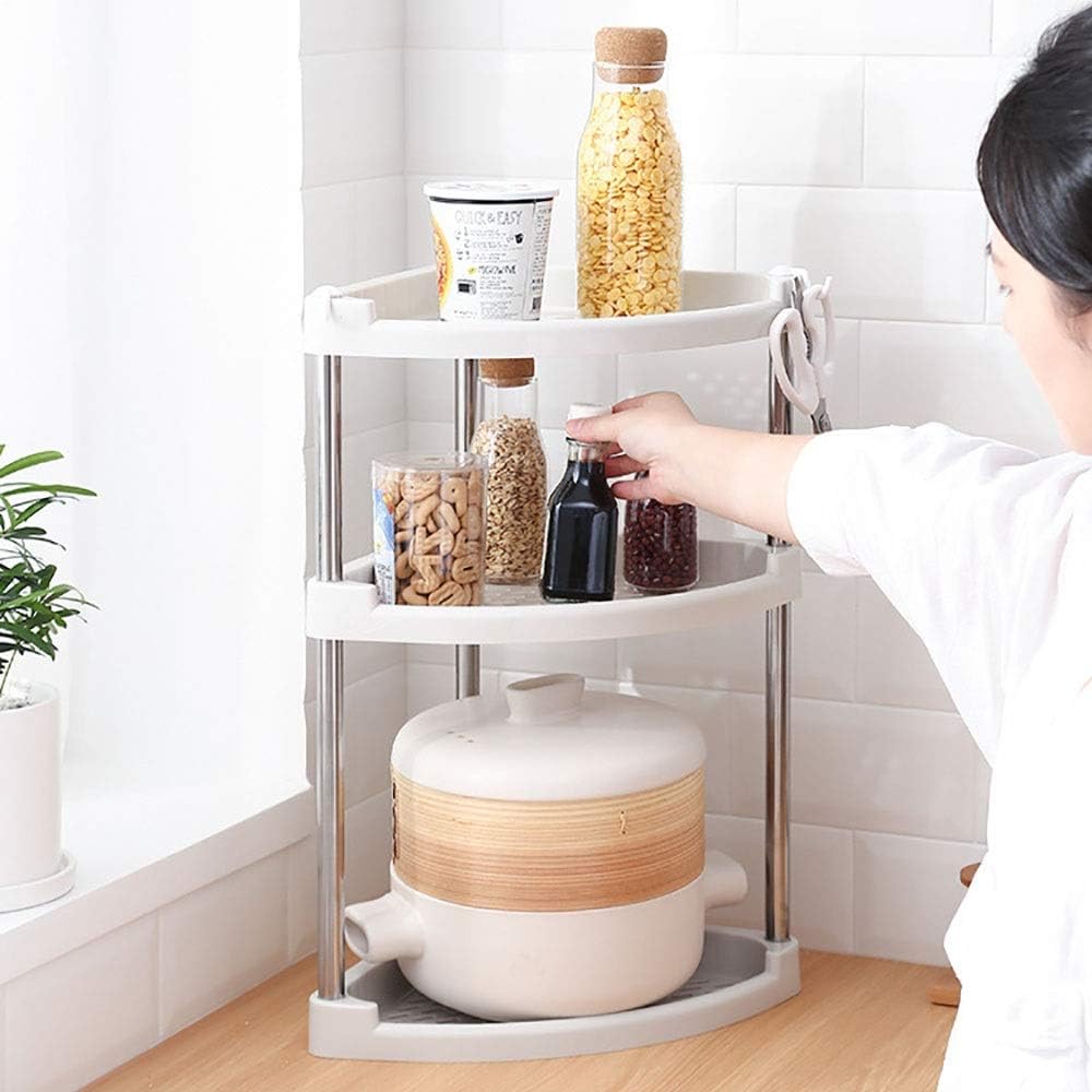 3 Tier Triangle Storage Utility Rack For Kitchen Bathroom Laundry Room ...