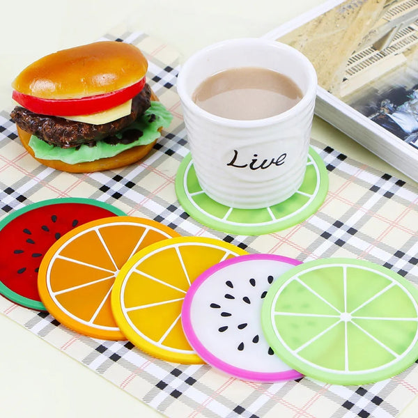 (Pack Of 6) Silicone Non-Slip Fruit Mats