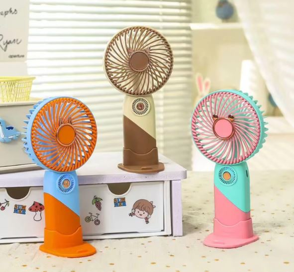 Portable Small Fan 3 Speed Handheld Rechargeable Mobile Phone Stand USB Type-C Charge