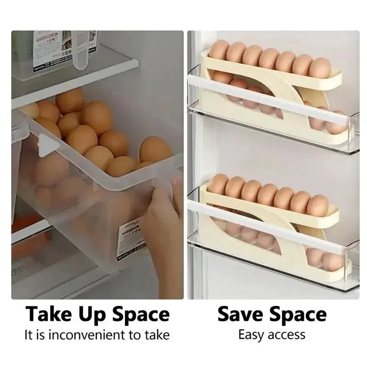 Liquid Egg Rack Automatic Scrolling Egg Rack, Double Layer Egg Dispenser, Counter Top ...