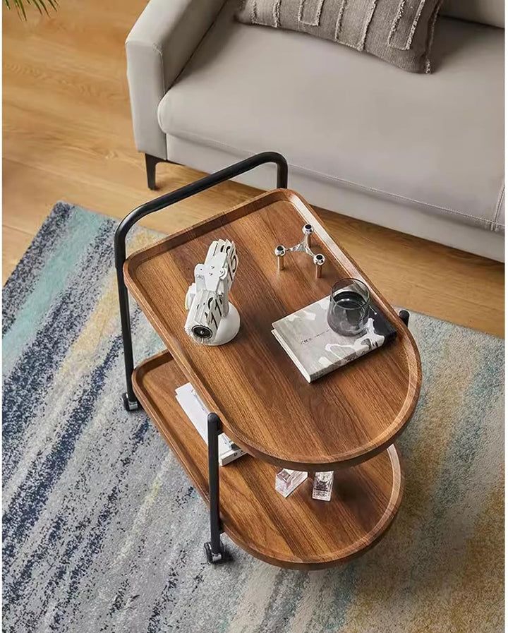Movable Coffee Table Side Table Tea Table 2-Tier With Wheel – Gifto.pk