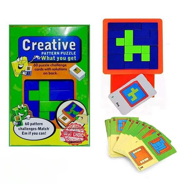 Creative Pattern Puzzle Game Blocks, 60 Pattern Challenge For Kids ...