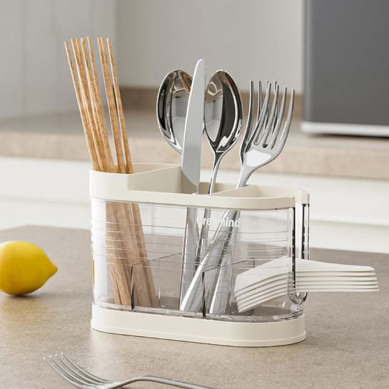 Cutlery Holder Knife Strainer Kitchen Utensils Plastic Storage Bucket Spoon Knife Removable Kitchen Utensil Storage Rack
