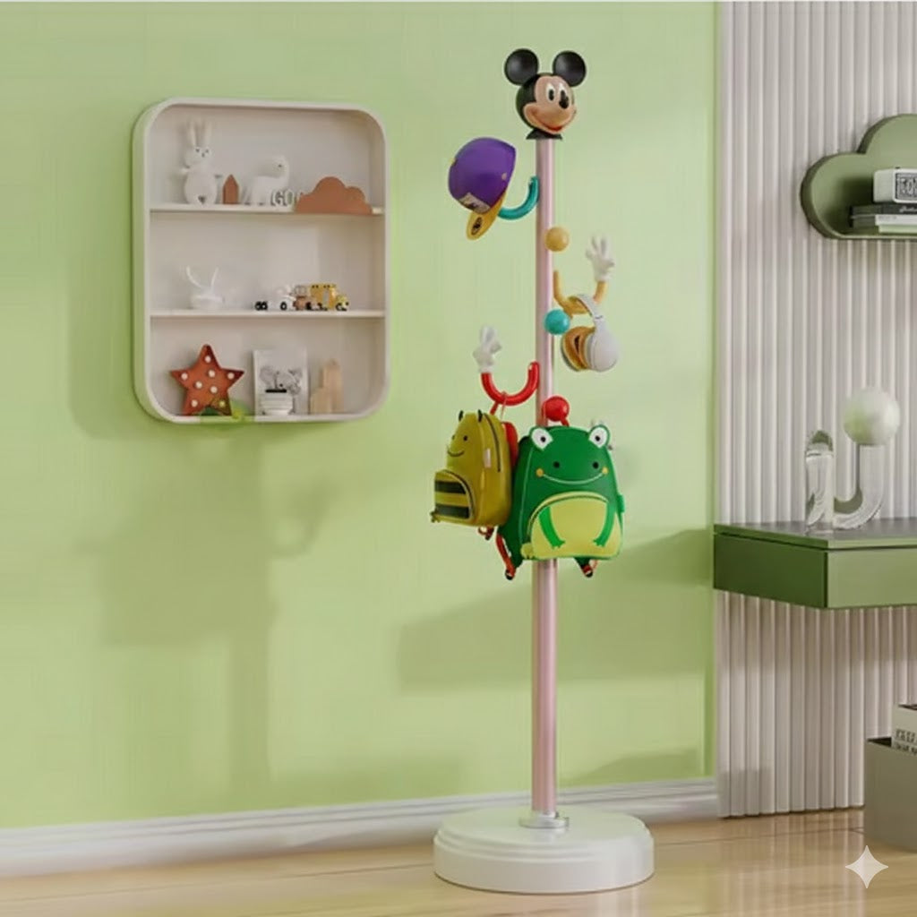 Freestanding Children Colorful Coat Rack, Bag Rack Stand, Cartoon Simp ...