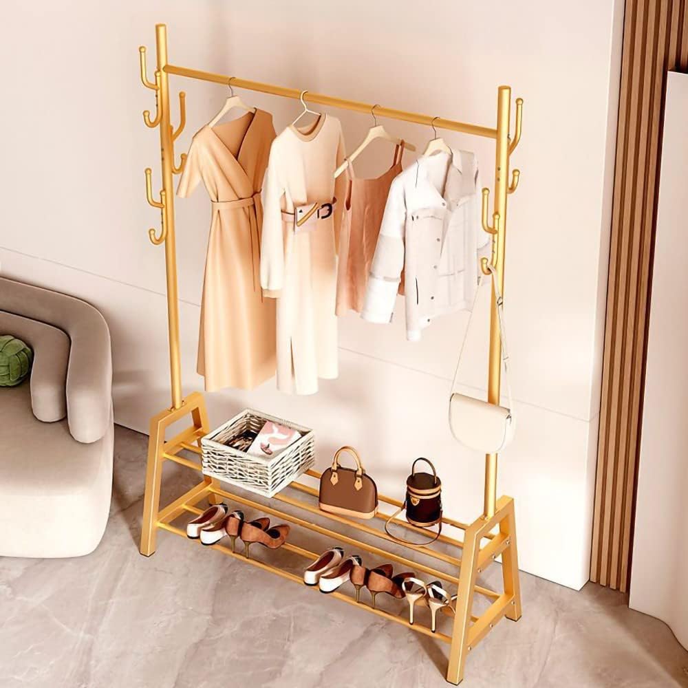 Multi-Functional Heavy Duty Bedroom Clothing Rack, Freestanding Closet ...