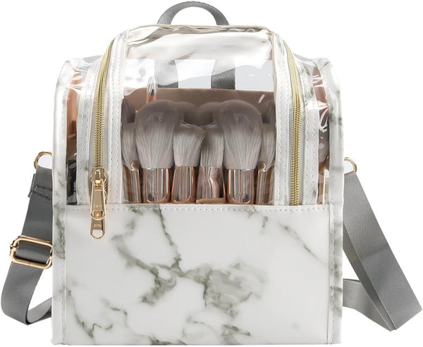 Makeup Organizer Bag With Hanging Hook, Toiletries Organizer With Shoulder Strap