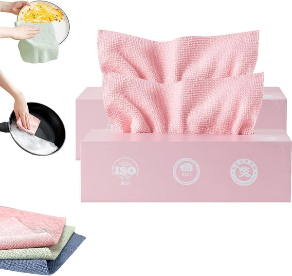 20 PCS Microfiber Tissue Cloth Box - Cleaning Towel - Reusable and Washable - Reusable Wipes for Cleaning