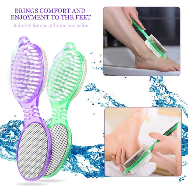 4 In 1 Multi-Use Pedicure Scrubber (Cleanse, Scrub, File And Buff) Pedicure Tool