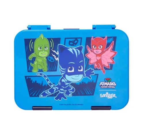 Smiggle Pj Masks Power Heroes Happy Bento Lunch Box, 4 Compartment Bento Lunch Box