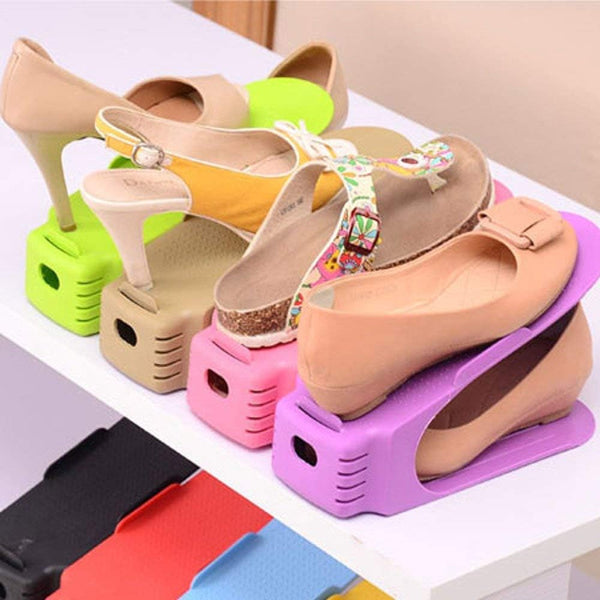 (Pack Of 2) Double Deck Shoe Rack - A Space Saving Storage Solution