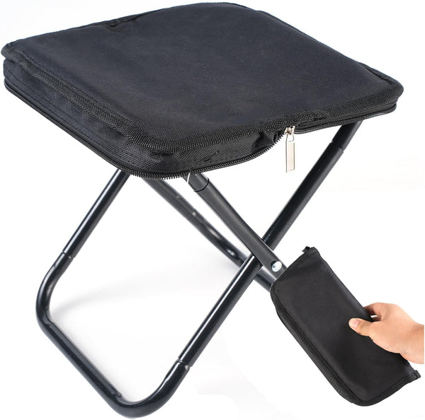 Camping Stool Portable Folding Stool with Carry Bag Weight Load 220lbs Portable Stool for Camping Fishing Hiking BBQ