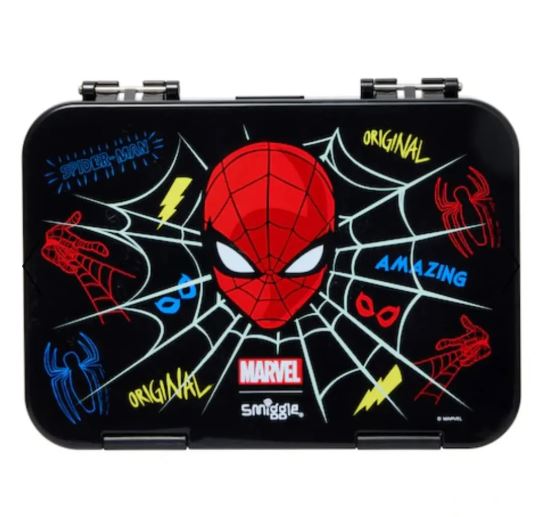 Smiggle - 4 Compartment Original Spiderman Bento Lunch Box for Kids