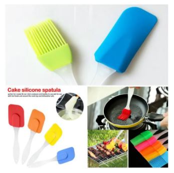 Silicone Brush and Spatula Set, 2-Pieces