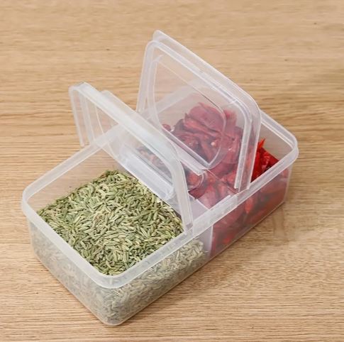 1pc Spice Seasoning Storage Box Multi-Grid Large Storage Case, Kitchen Accessories