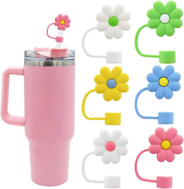 Stanley Straw Cover Silicone Straw Cover 3D Flower