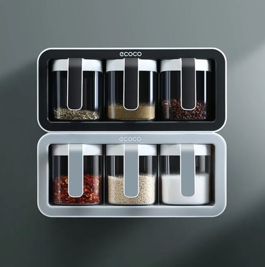 ECOCO Wall Mount Spice Rack Organizer, Kitchen Supplies Storage and Spice Boxes