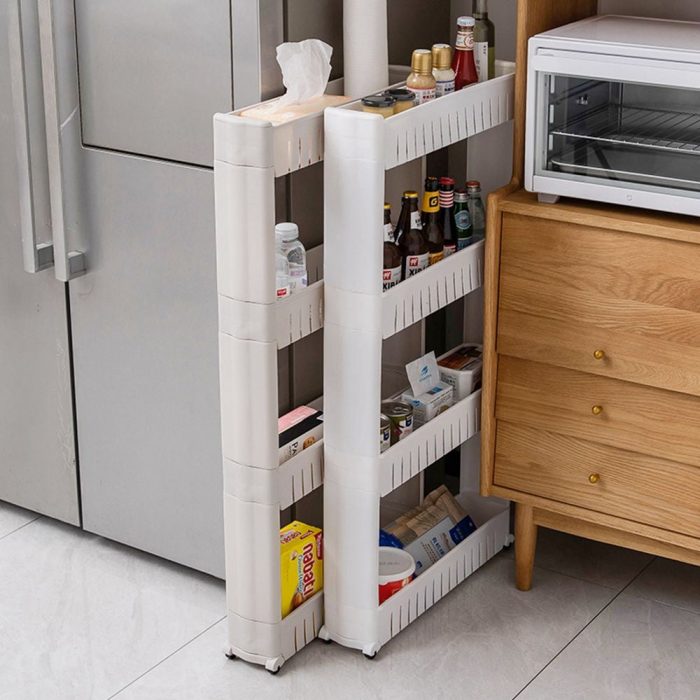 Gap Storage Rack - Rolling Trolley with Wheels Mobile Kitchen Househol ...