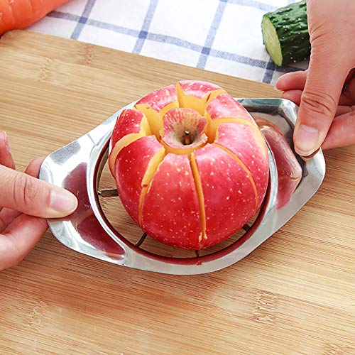 Manual Stainless Steel Apple Corer Slicer Cutter - Sharp Blades Apple Cutter Slicer Corer, Easy Grip Fruit Corer Slicer Kitchenware