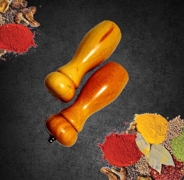 Wooden Salt Pepper Shaker & Grinder - Kitchen Tools Salt And Pepper Manual Hand Grinder